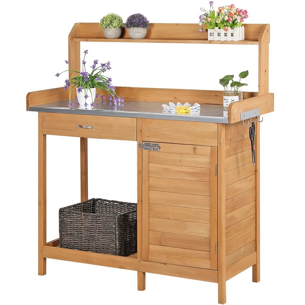 Outdoor Furniture Wood - Banc de travail en bois massif