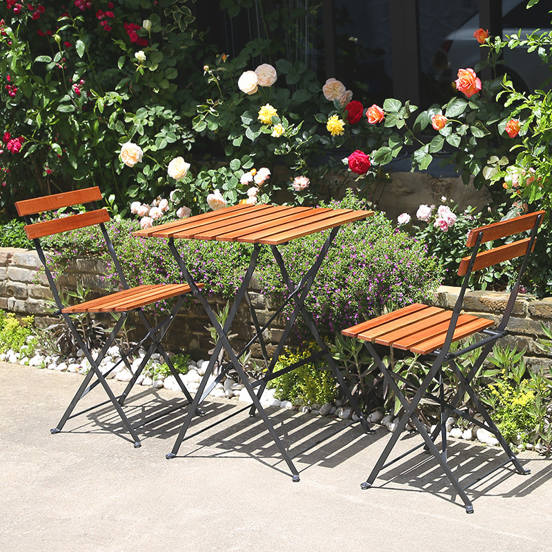 Outdoor Furniture Metal Chairs - Tables basses pliantes en bois massif,