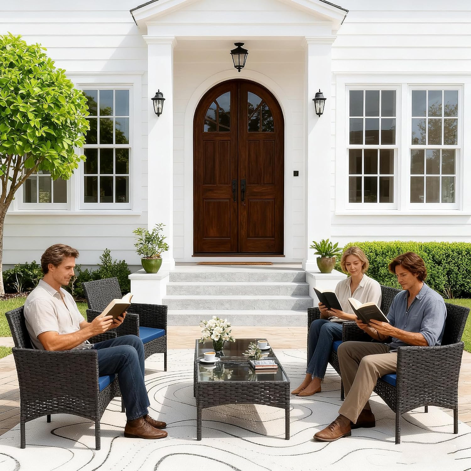 Ensemble de meubles de patio 8 - Outdoor Furniture Metal Chairs avis et prix