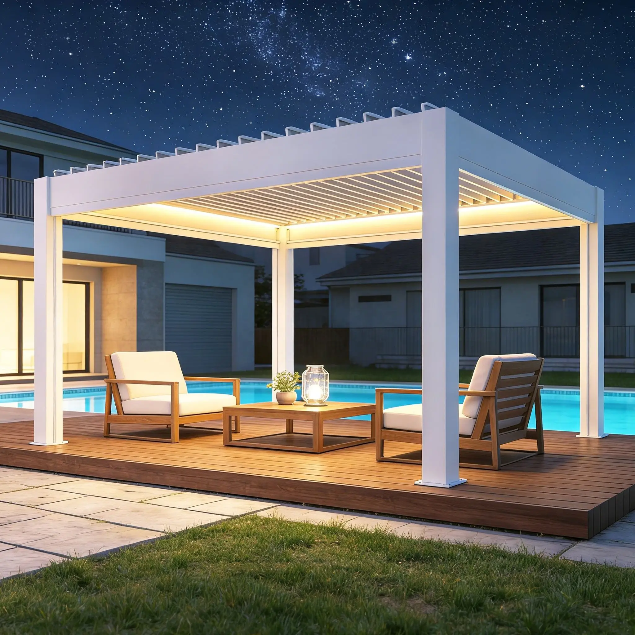 Pergola ouverte de style moder - Outdoor Furniture Metal avis et prix