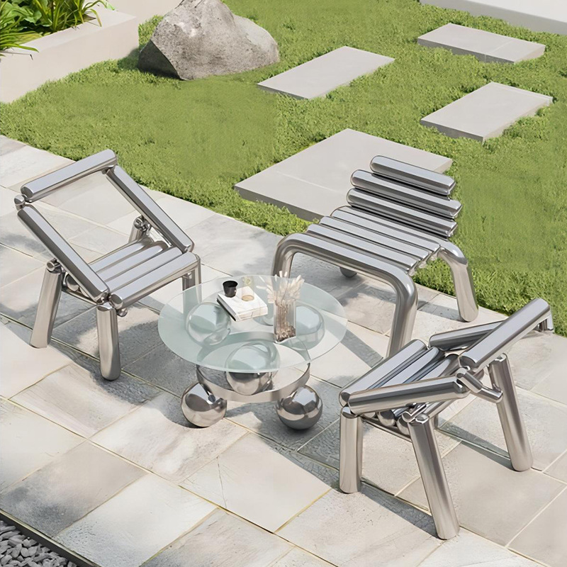 Chaise en acier inoxydable, ta - Outdoor Furniture Metal Chairs avis et prix