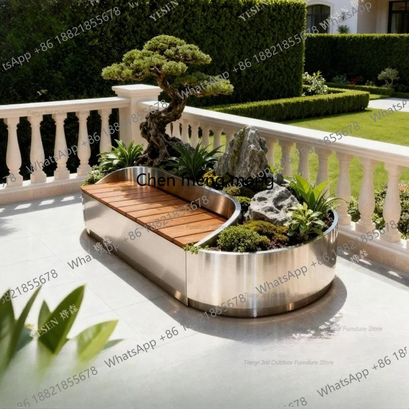 Bac à fleurs en acier inoxydab - Outdoor Furniture Metal Chairs avis et prix