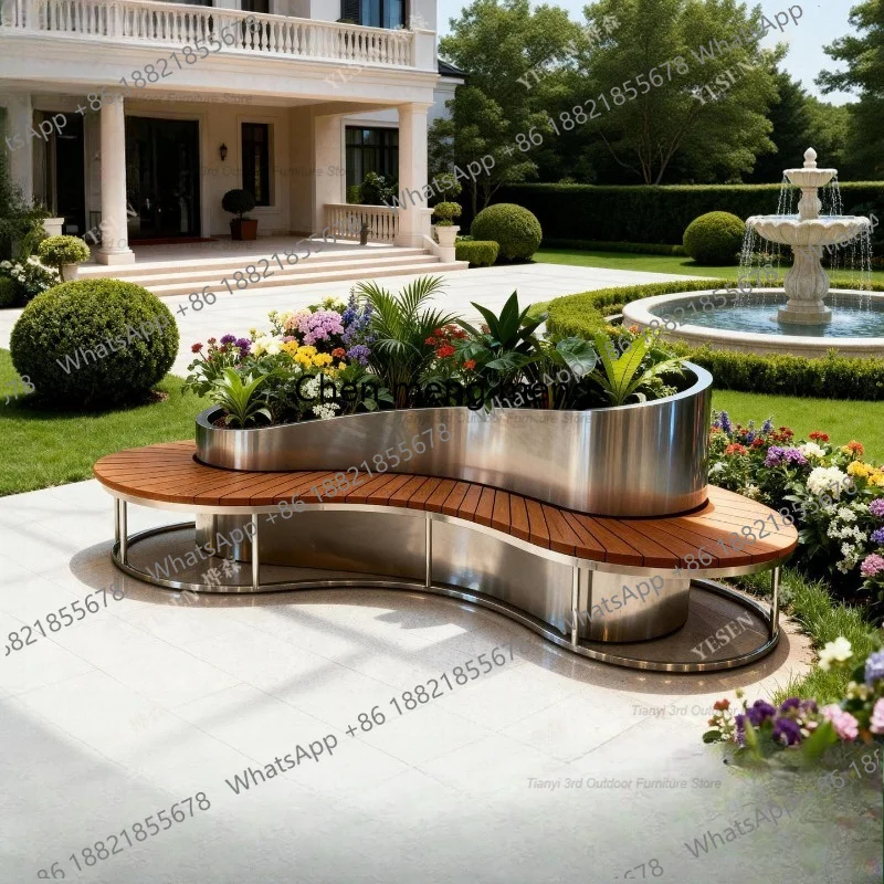 Bac à fleurs en acier inoxydab - Outdoor Furniture Metal Chairs avis et prix