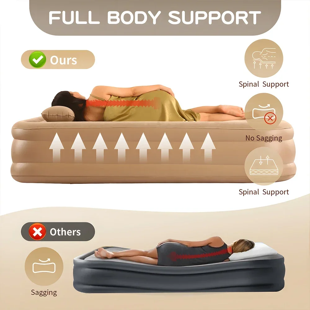 Matelas gonflable Queen avec p - Outdoor Furniture Luxury avis et prix