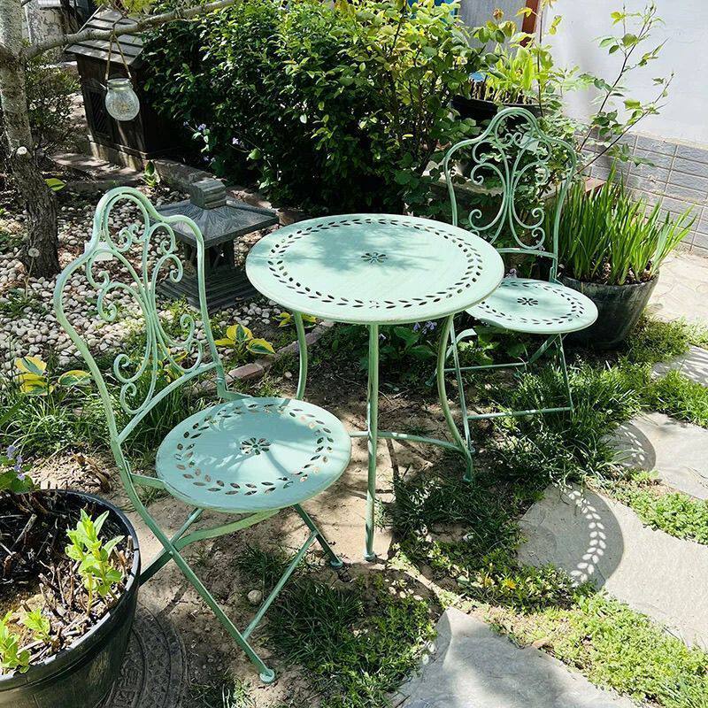 Table et chaises en fer de sty - Outdoor Furniture Metal Chairs avis et prix