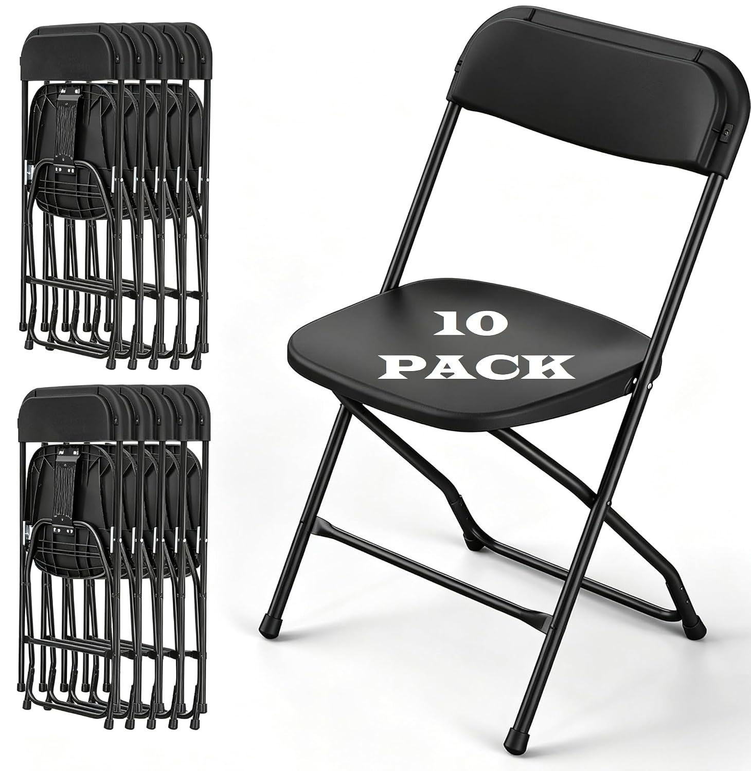 Chaise pliante noire, structur - Outdoor Furniture Metal Chairs avis et prix