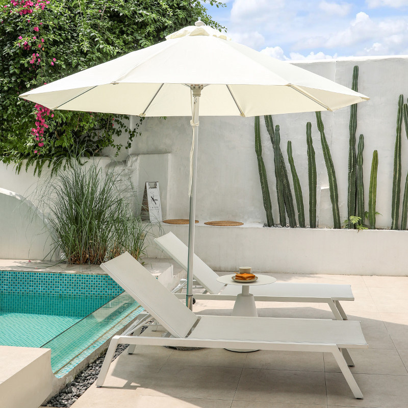 Chaise longue d'extérieur blan - Outdoor Daybed Furniture avis et prix